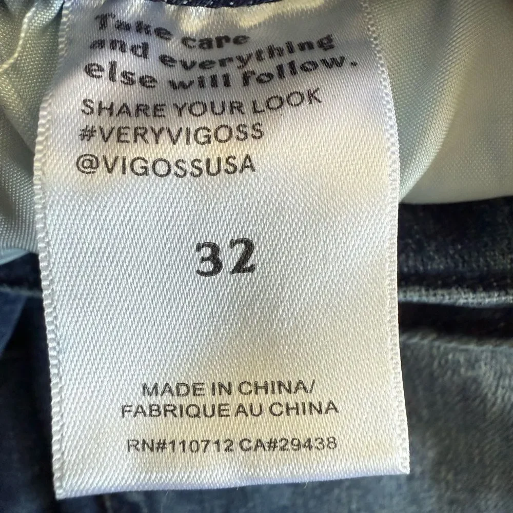 Vigoss Jagger Mid Rise Bootcut Jeans Blue 32 NWT
